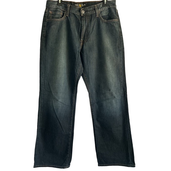 Lucky Brand‎ Men’s Size 32 X 32 181  Relaxed Straight Denim Jeans Dark Wash - Picture 1 of 8